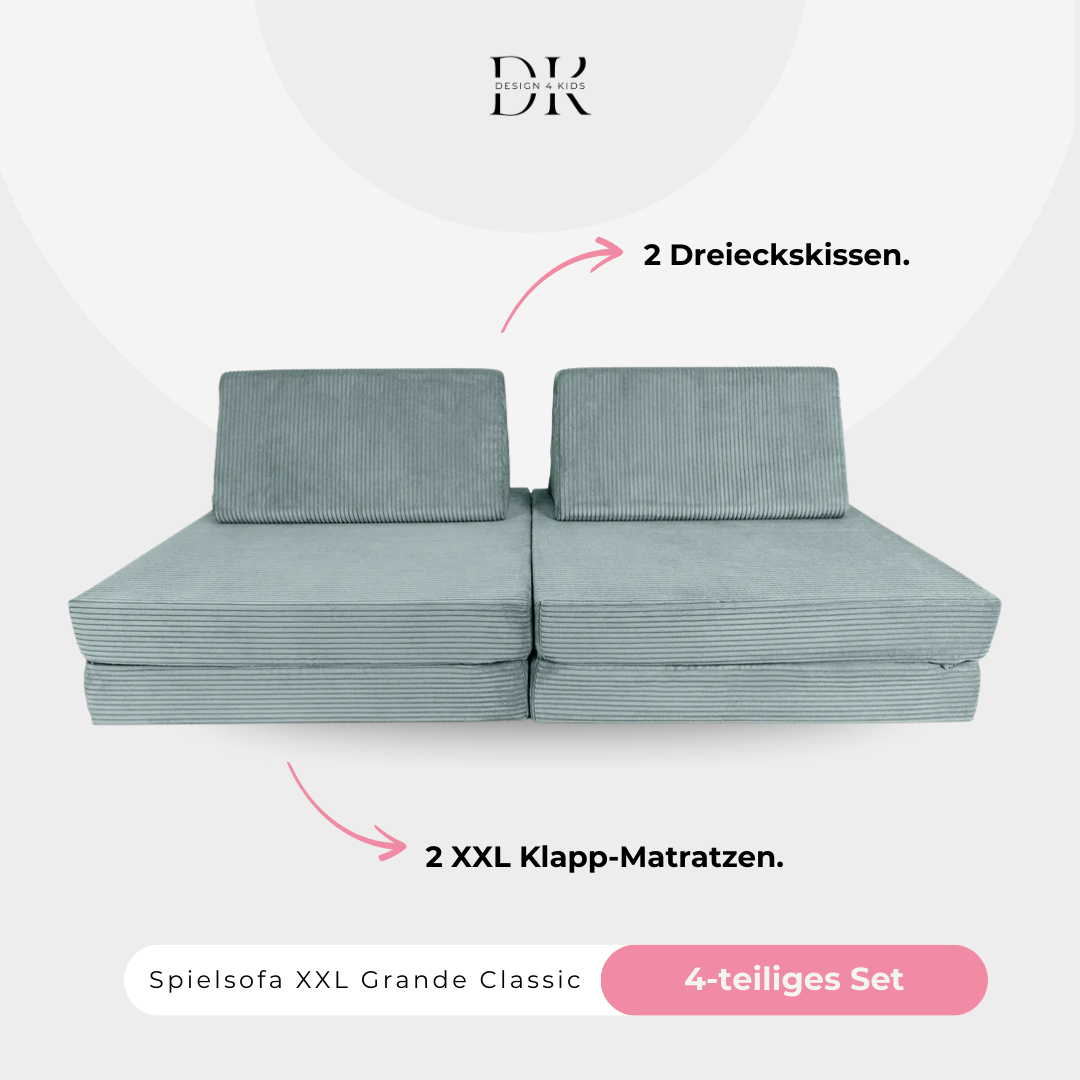 Design4Kids XXL Spielsofa Cord Grande Classic