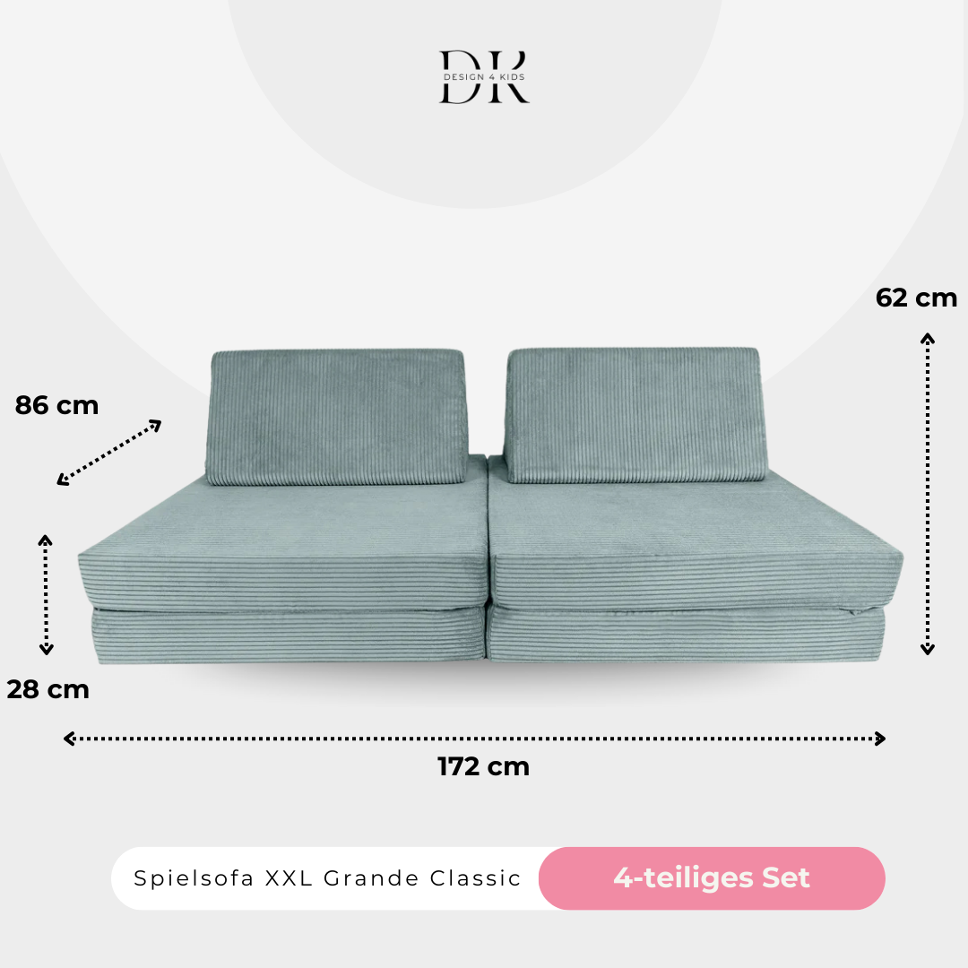 Design4Kids XXL Spielsofa Cord Grande Classic