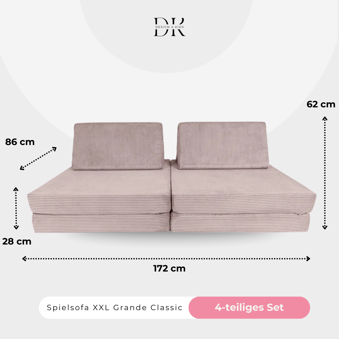 Design4Kids XXL Spielsofa Cord Grande Classic
