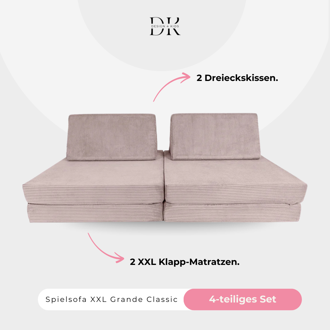Design4Kids XXL Spielsofa Cord Grande Classic