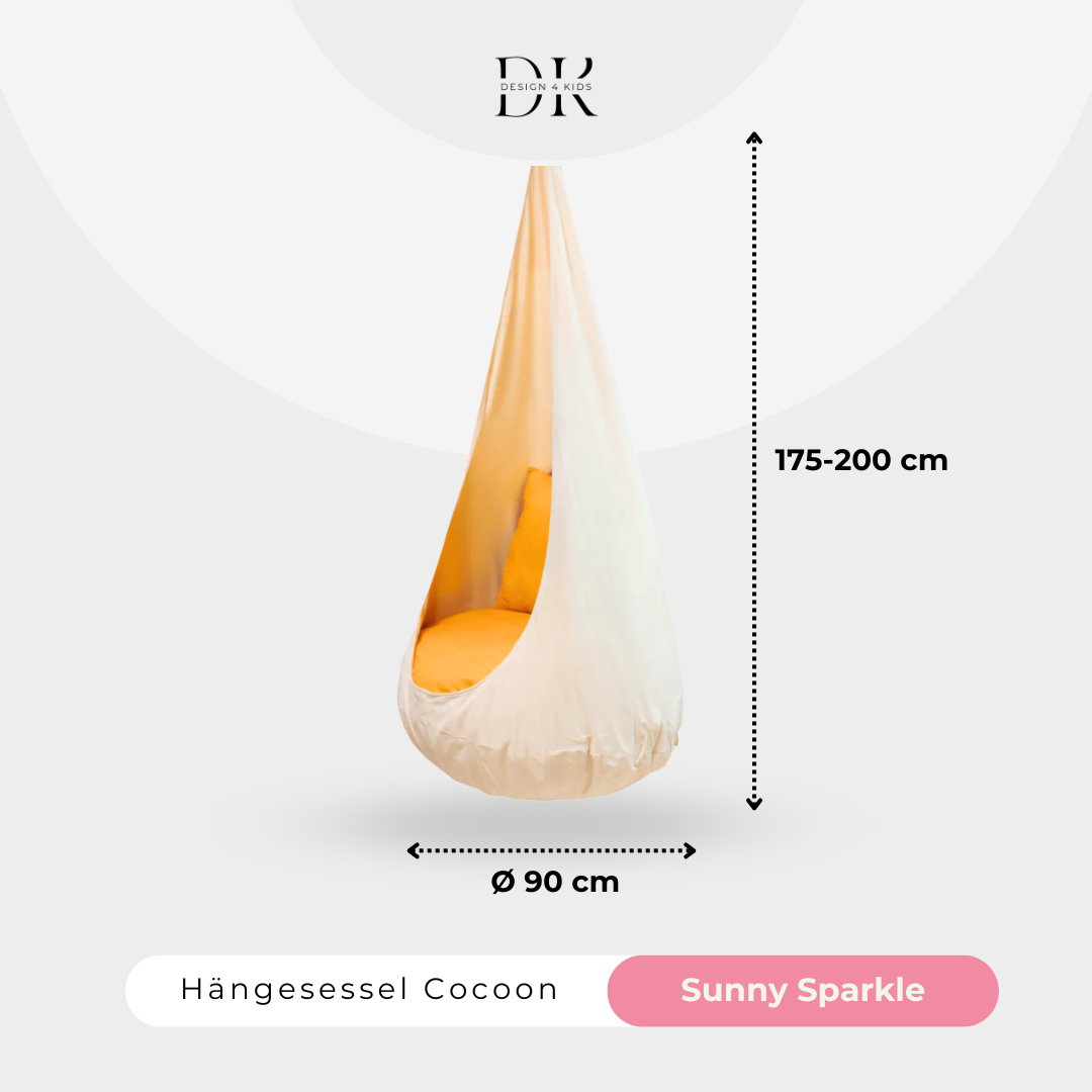 Design4Kids Hängesessel Cocoon Sunny Sparkle - beige