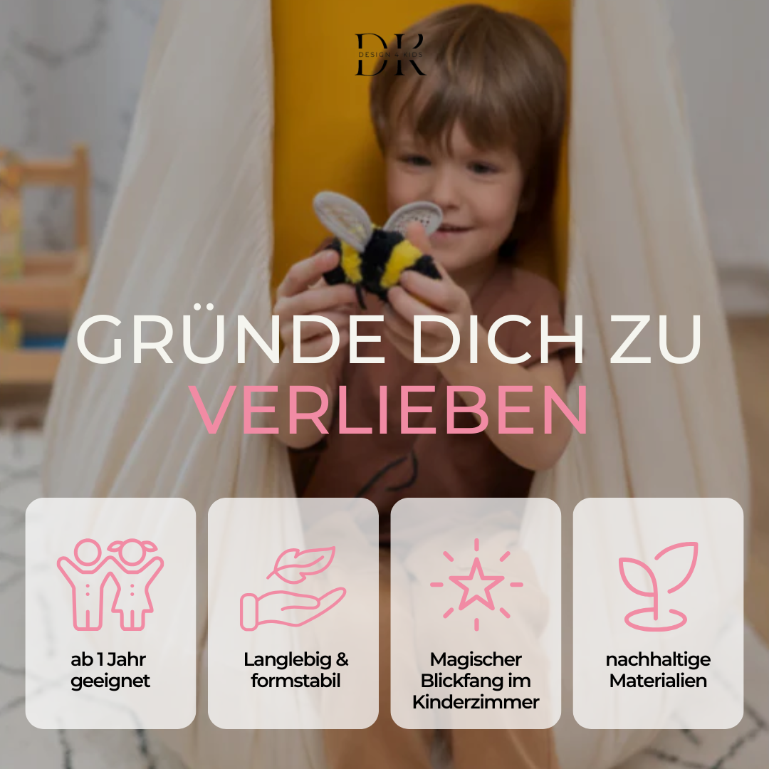 Design4Kids Hängesessel Cocoon Sunny Sparkle - beige