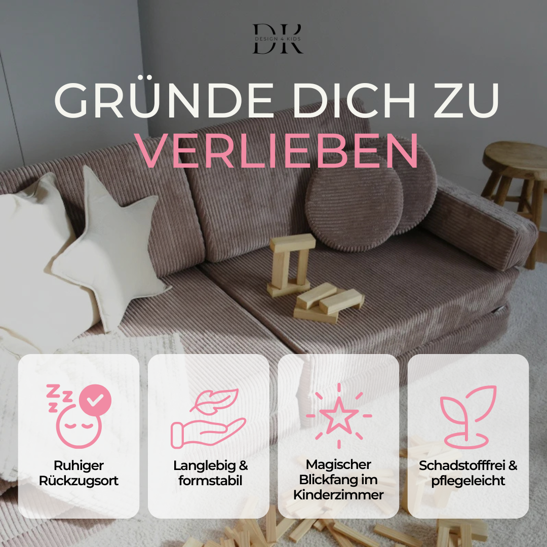 Design4Kids Spielsofa Cord Mini Grande