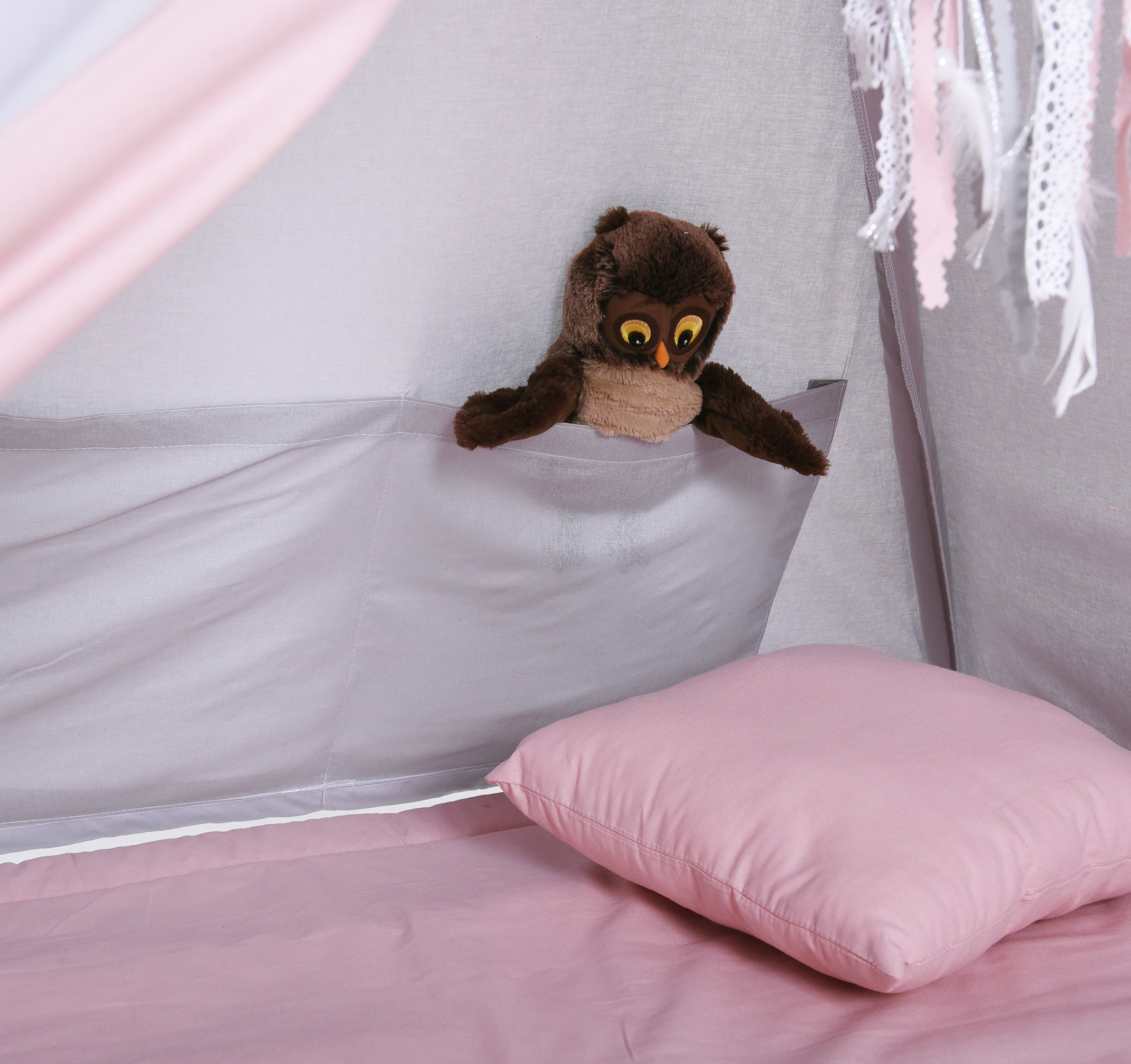 Design4Kids Tipi-Zelt XXL-Set Sugar Icicle - grau