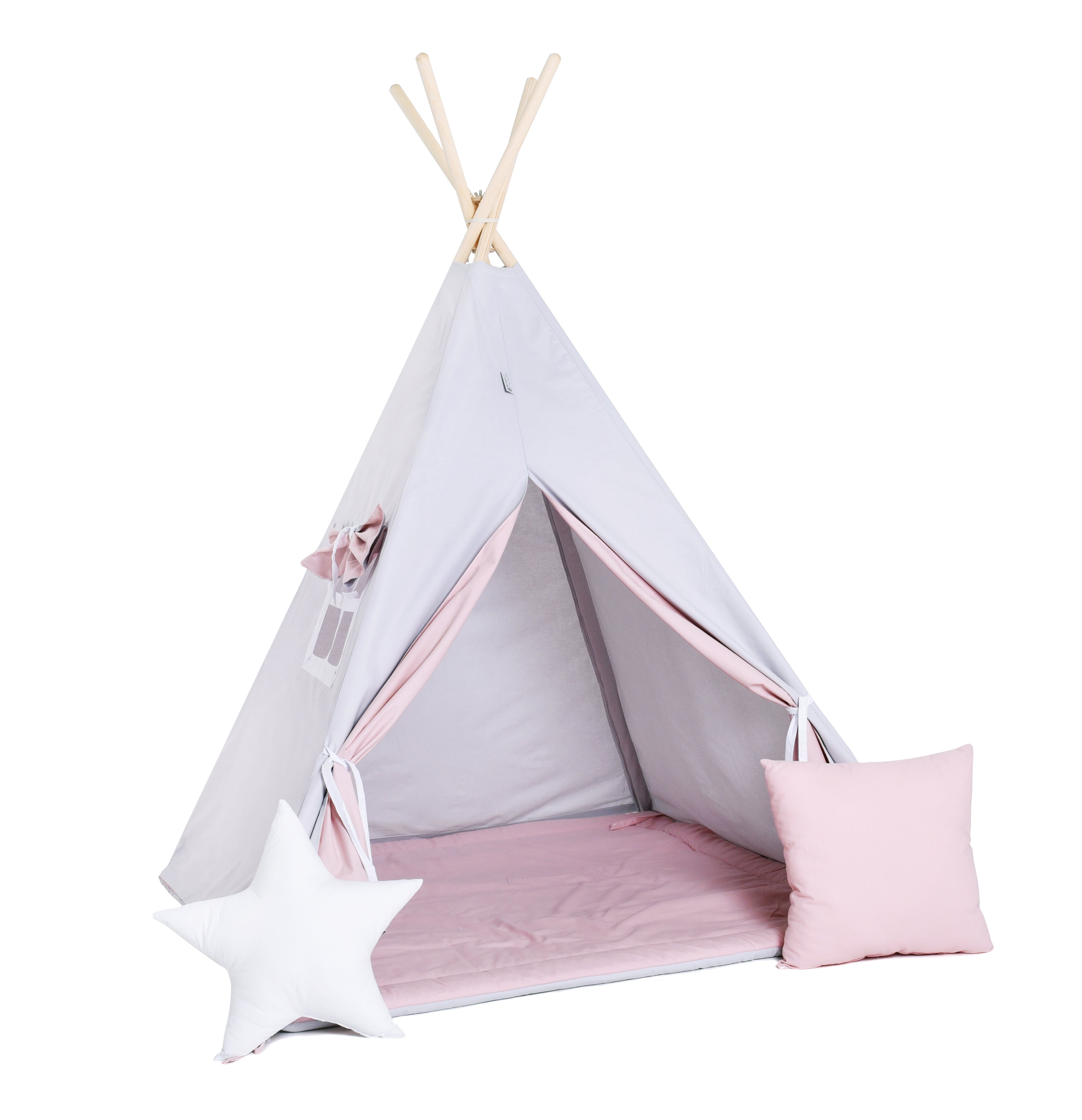 Design4Kids Tipi-Zelt M-Set Sugar Icicle - grau