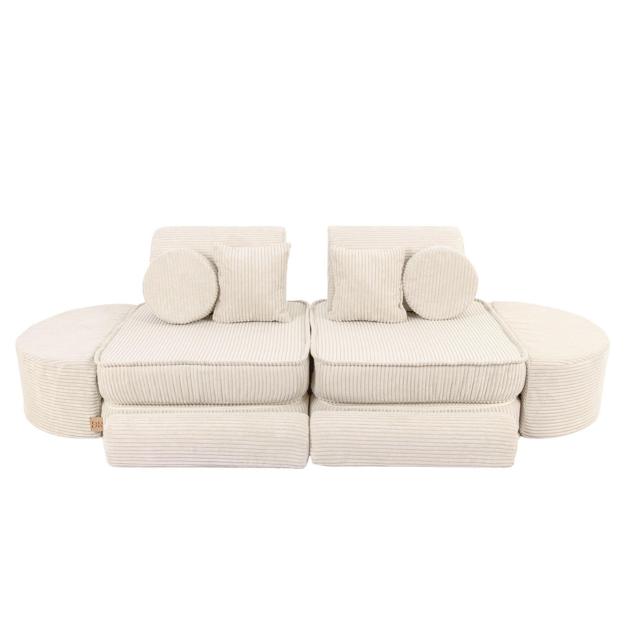 Design4Kids Mini Spielsofa Jewel Cord Max - almond beige