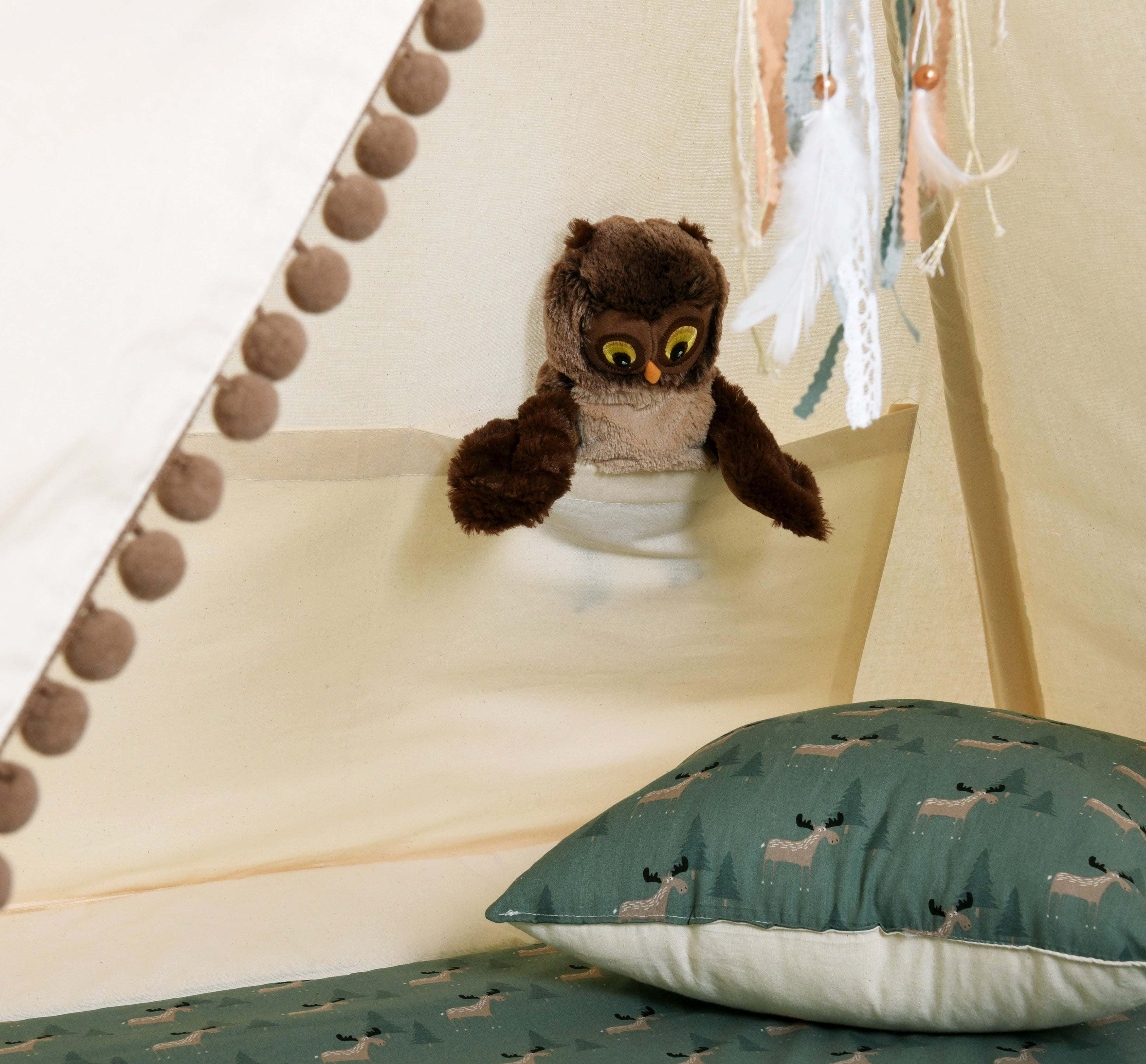Design4Kids Tipi-Zelt M-Set Moose - beige