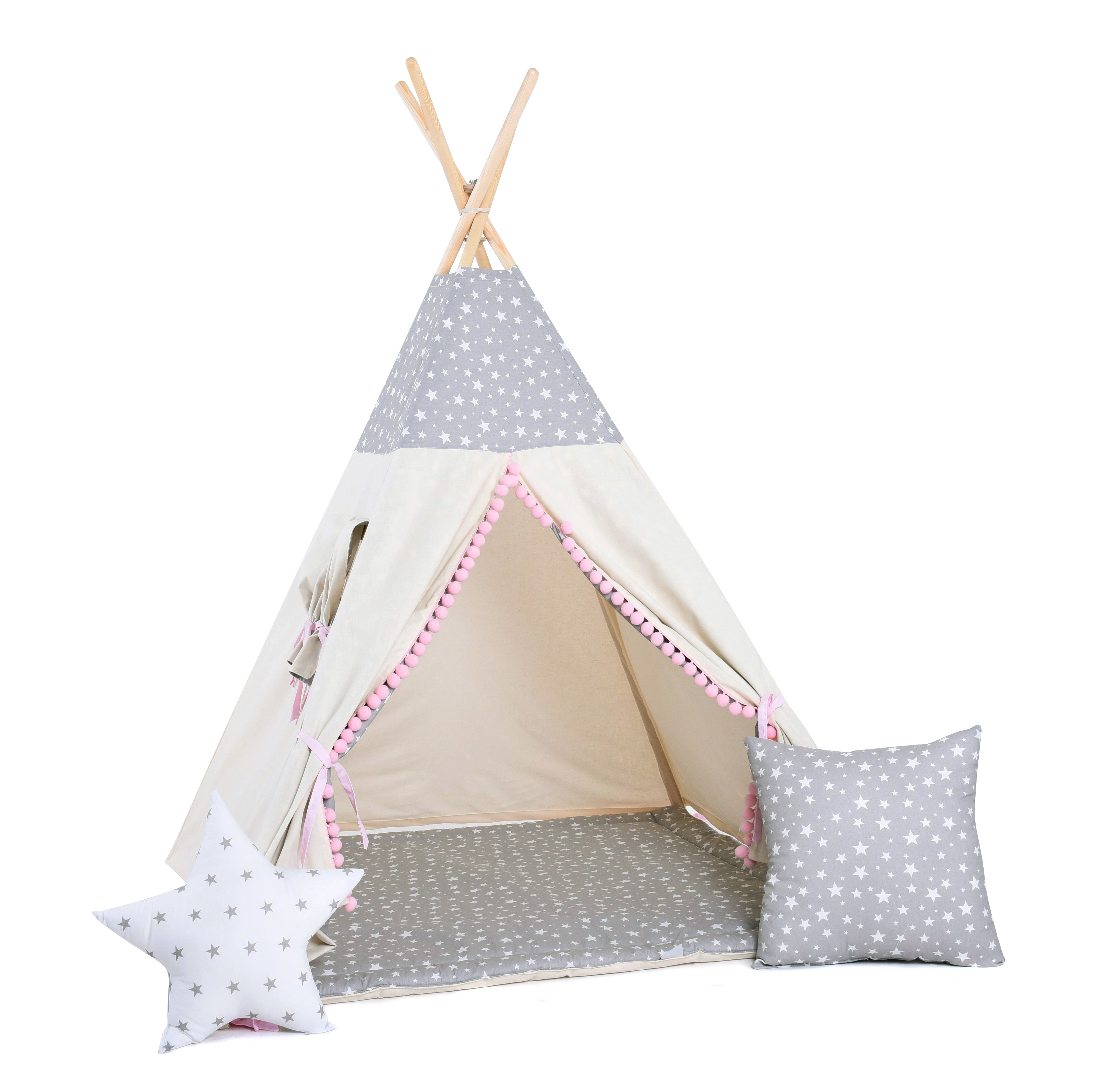 Design4Kids Tipi-Zelt M-Set Starry Pearl - creme