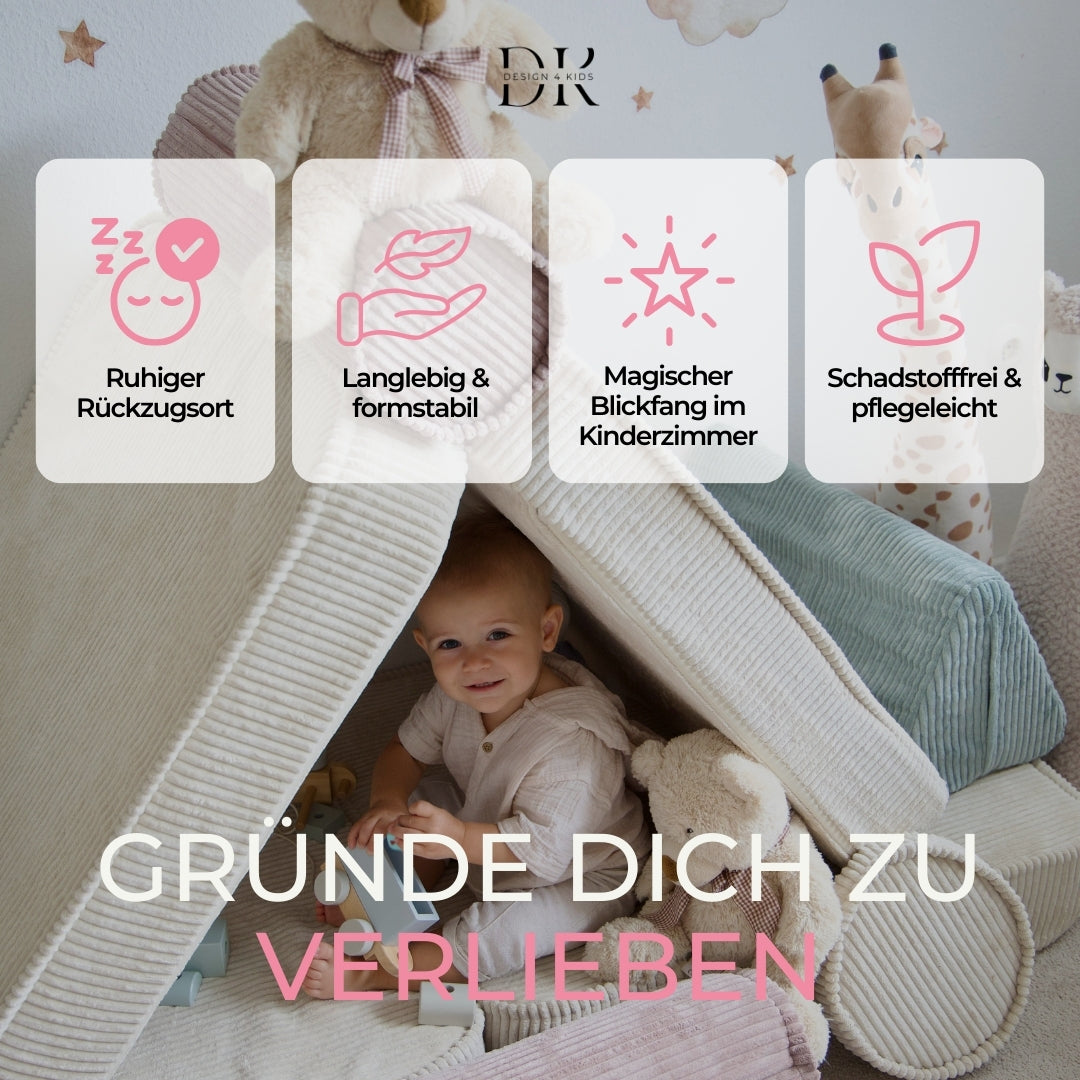 Design4Kids Spielsofa Cord Petit - Sweet Candy