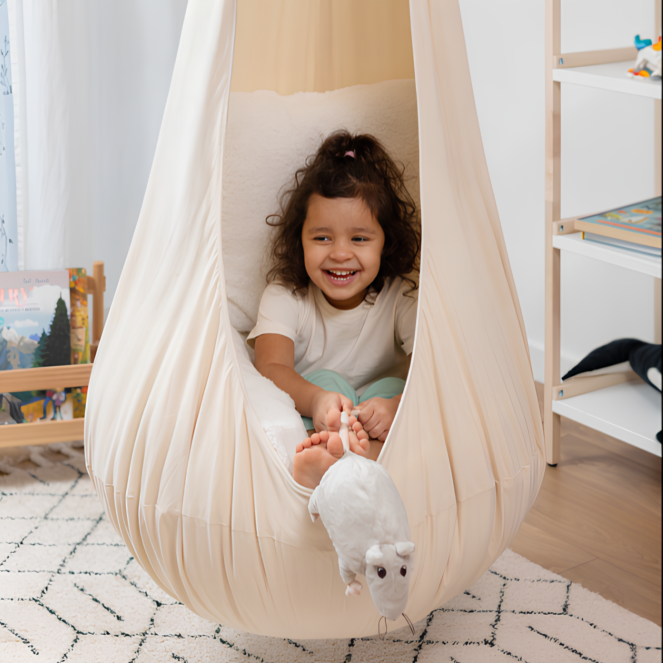 Design4Kids Hängesessel Cocoon Cozy Lamb - creme