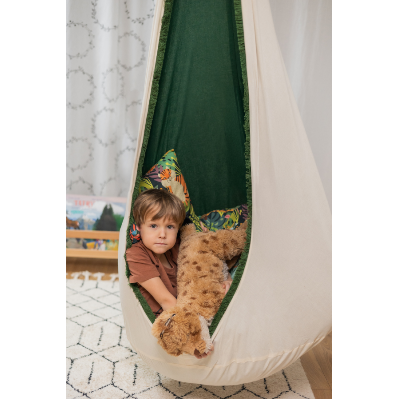 Design4Kids Hängesessel Cocoon Jungle Adventure - beige