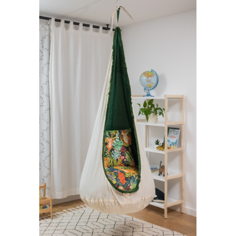 Design4Kids Hängesessel Cocoon Jungle Adventure - beige