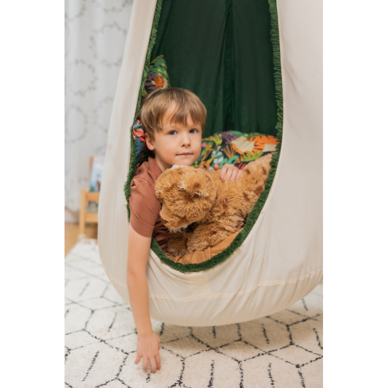 Design4Kids Hängesessel Cocoon Jungle Adventure - beige