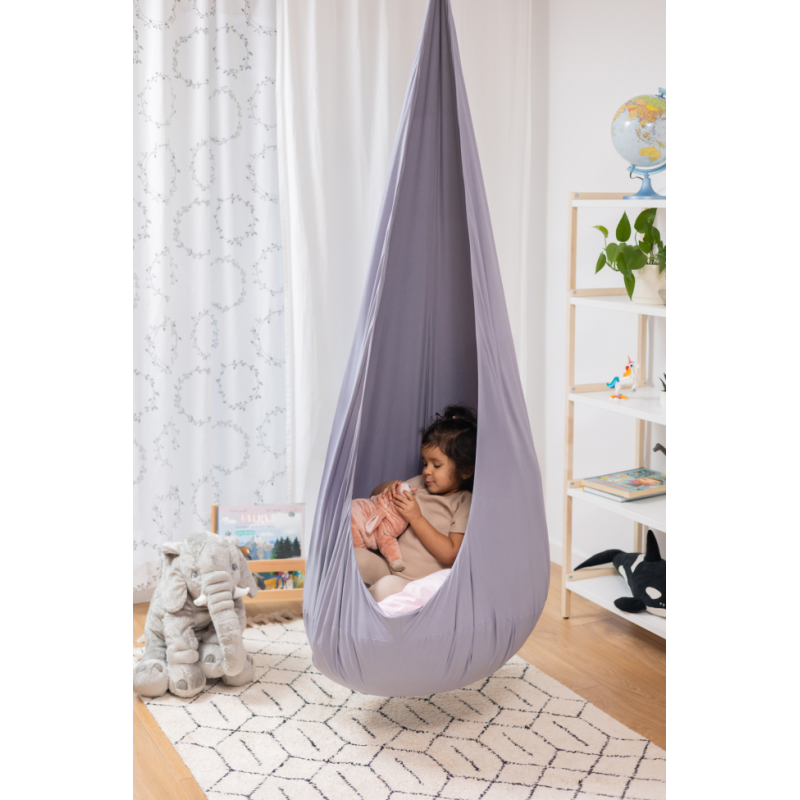 Design4Kids Hängesessel Cocoon Silver Bunny - silbergrau
