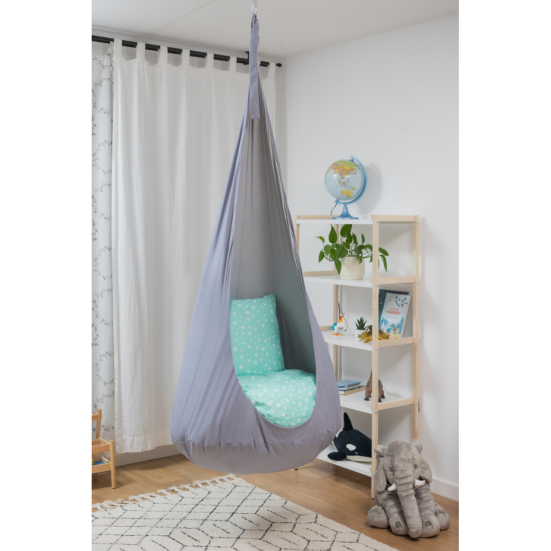 Design4Kids Hängesessel Cocoon Silver Moon - silbergrau