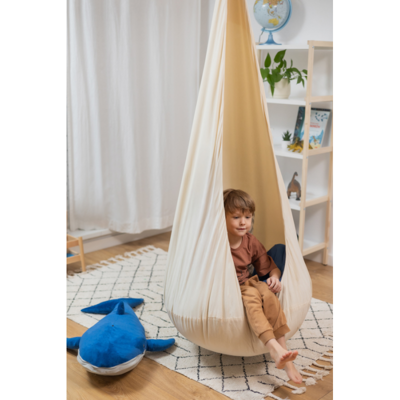 Design4Kids Hängesessel Cocoon Wave Whisper - beige