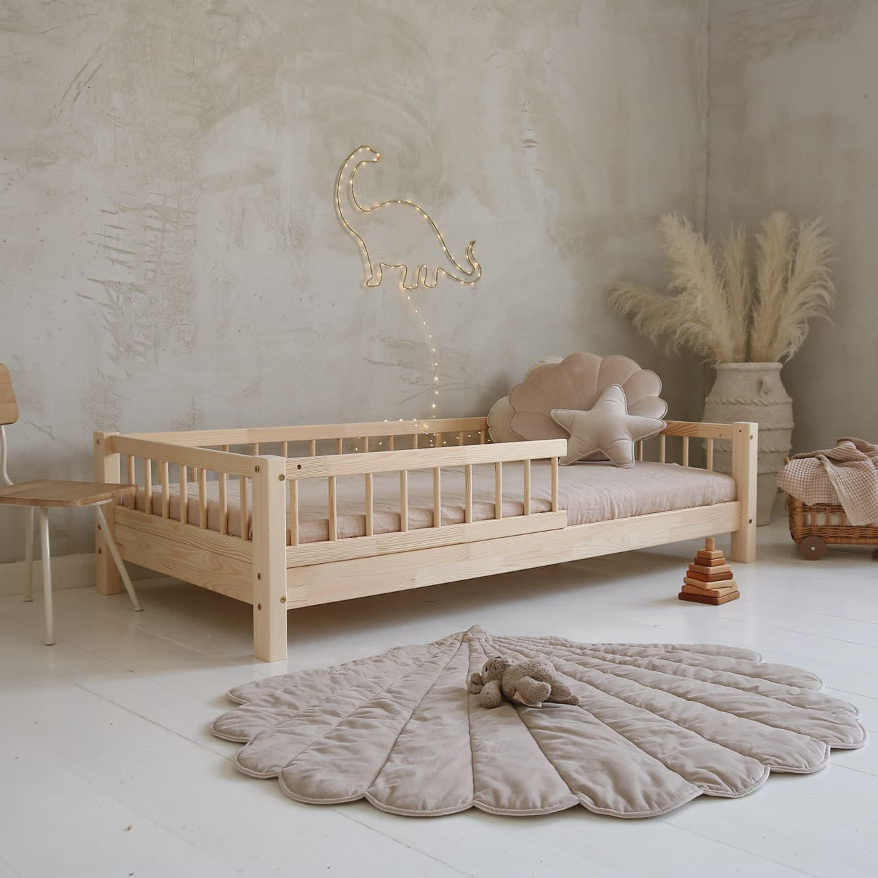 Design4kids Kinderbett Amie Komfort - 160x80 Naturholz