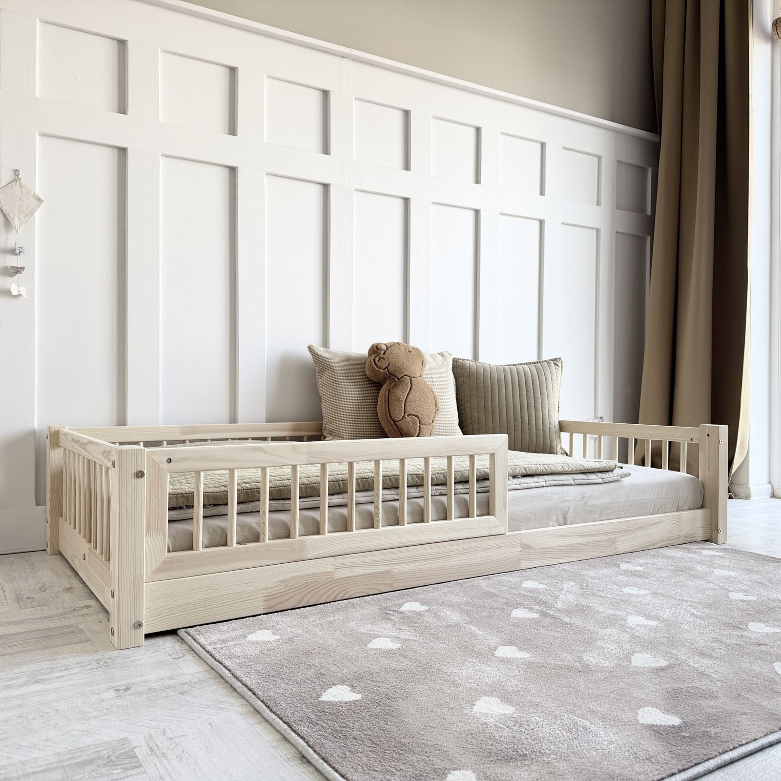 Design4kids Kinderbett Stellina Komfort - 160x80 Naturholz (1cm Füße)