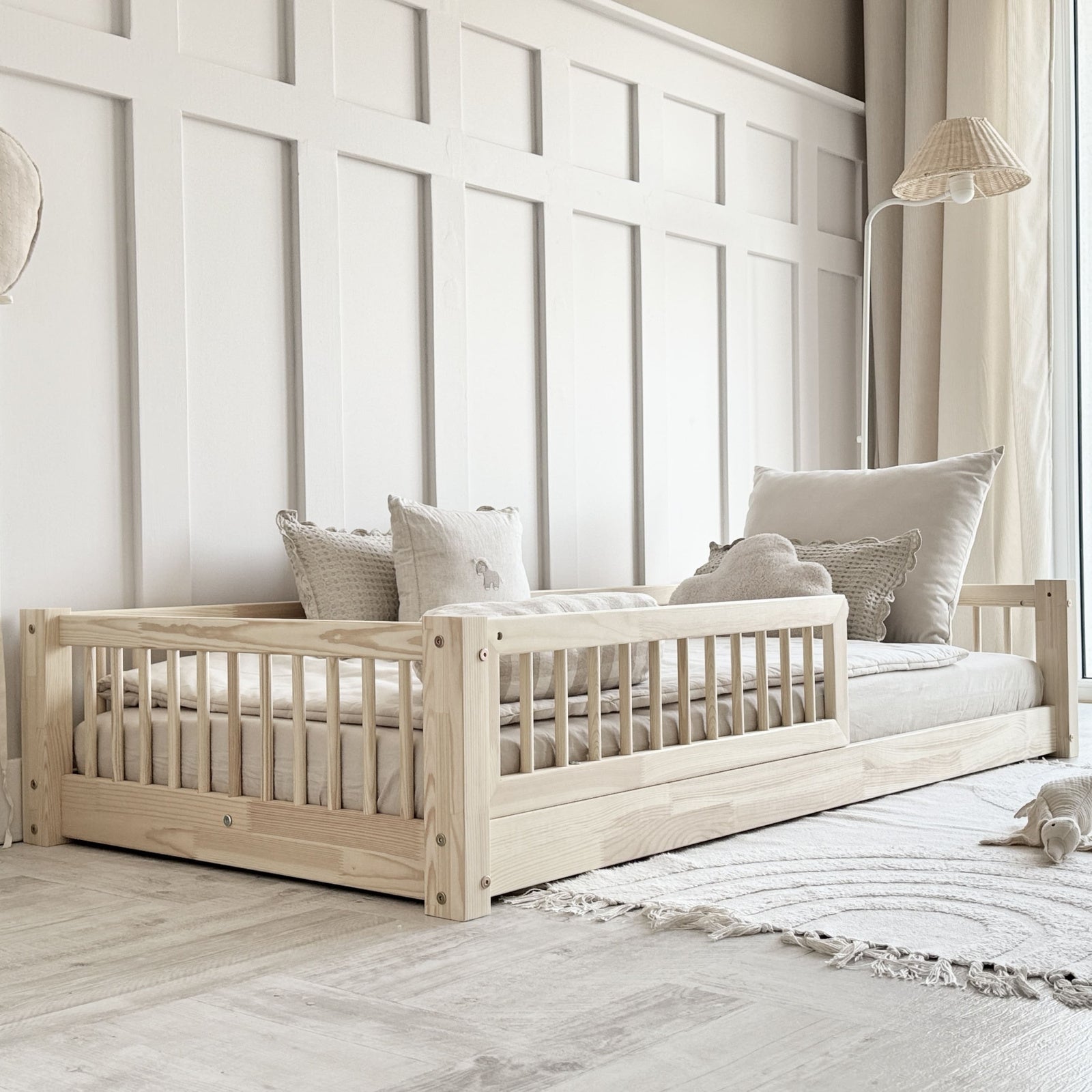 Design4kids Kinderbett Stellina Komfort - 160x80 Naturholz (1cm Füße)