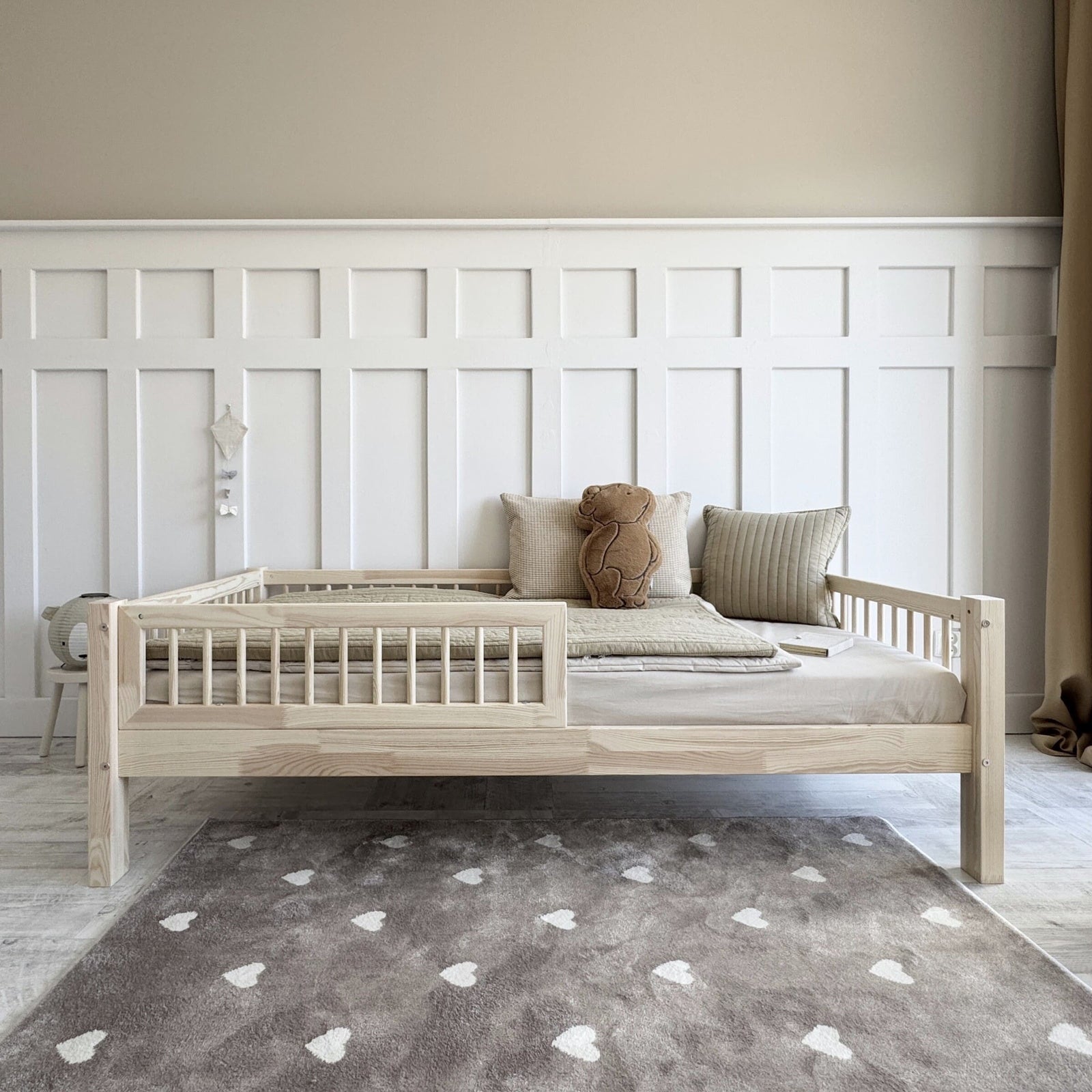 Design4kids Kinderbett Stellina Komfort - 190x90 Naturholz (19 cm Füße)