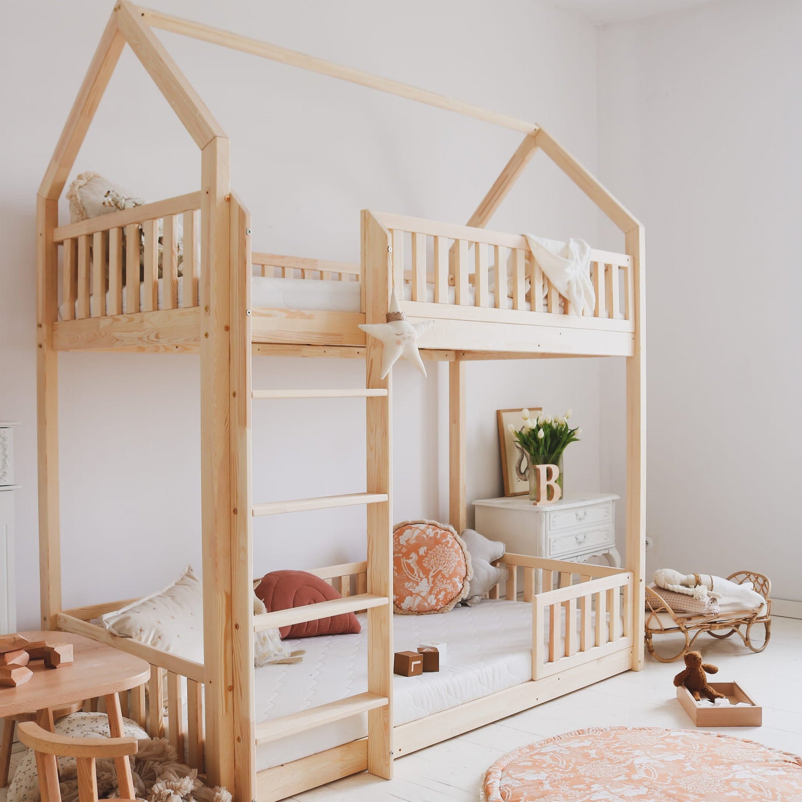 Design4kids Etagenbett Giulio Komfort II - 200x90 Naturholz