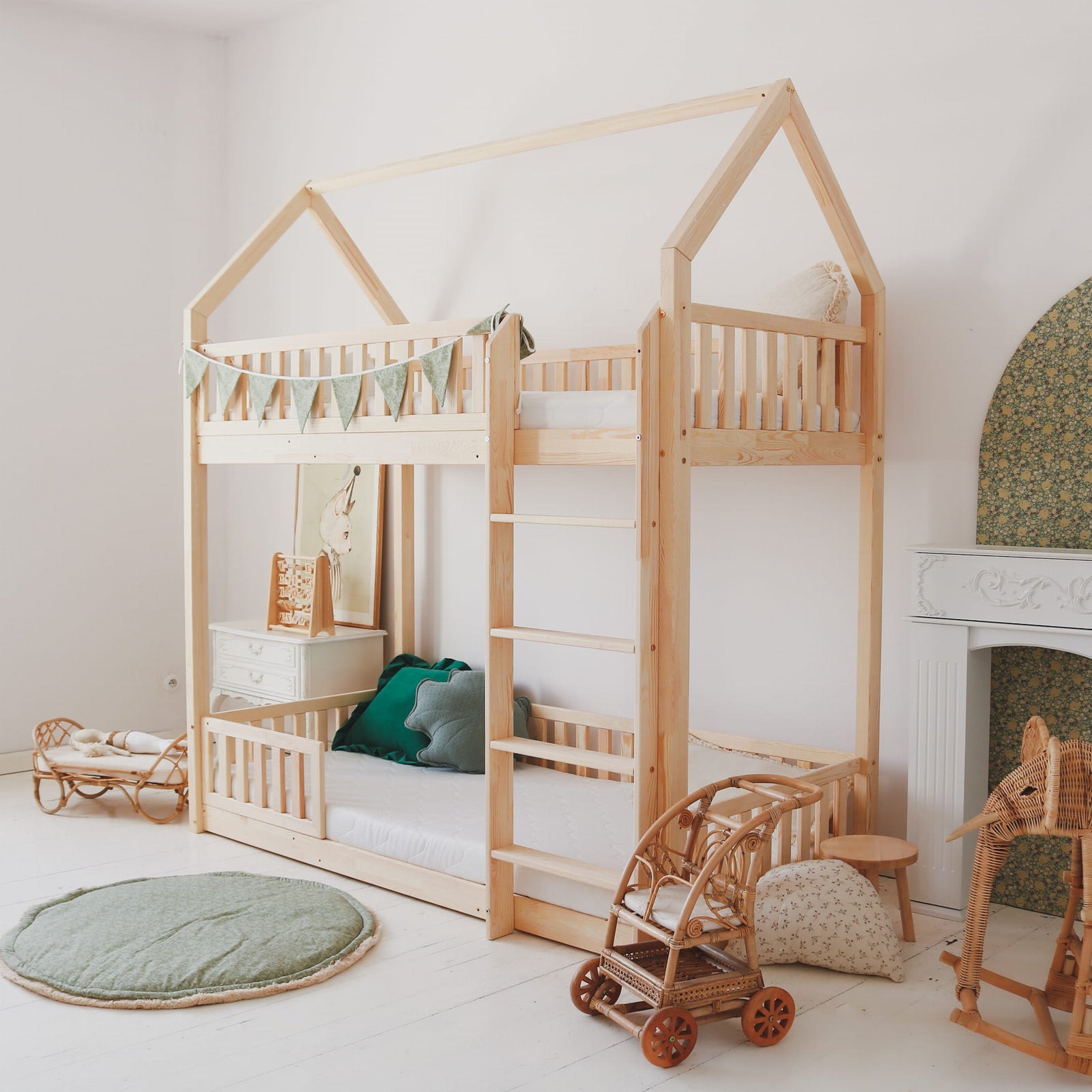 Design4kids Etagenbett Giulio Komfort II - 200x90 Naturholz