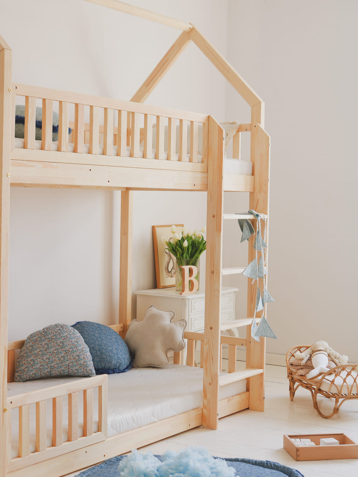 Design4kids Etagenbett Giulio Komfort II - 200x90 Naturholz