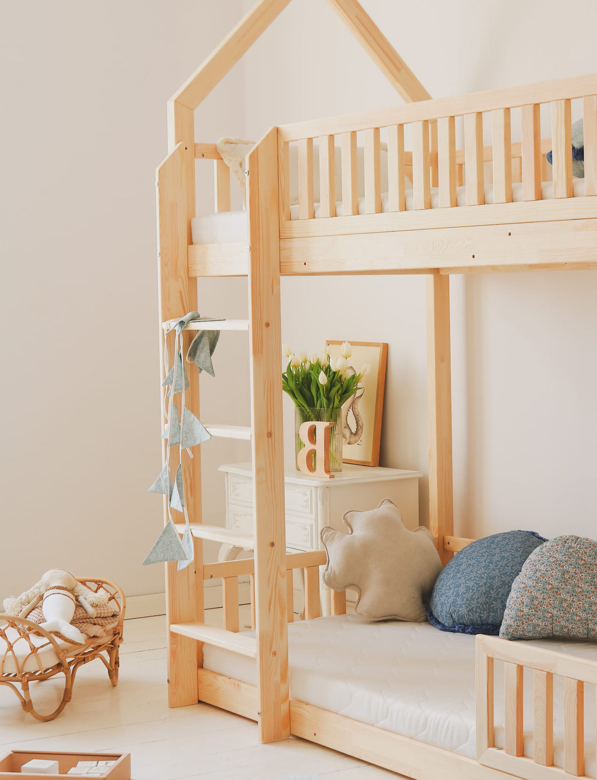 Design4kids Etagenbett Giulio Komfort II - 200x90 Naturholz