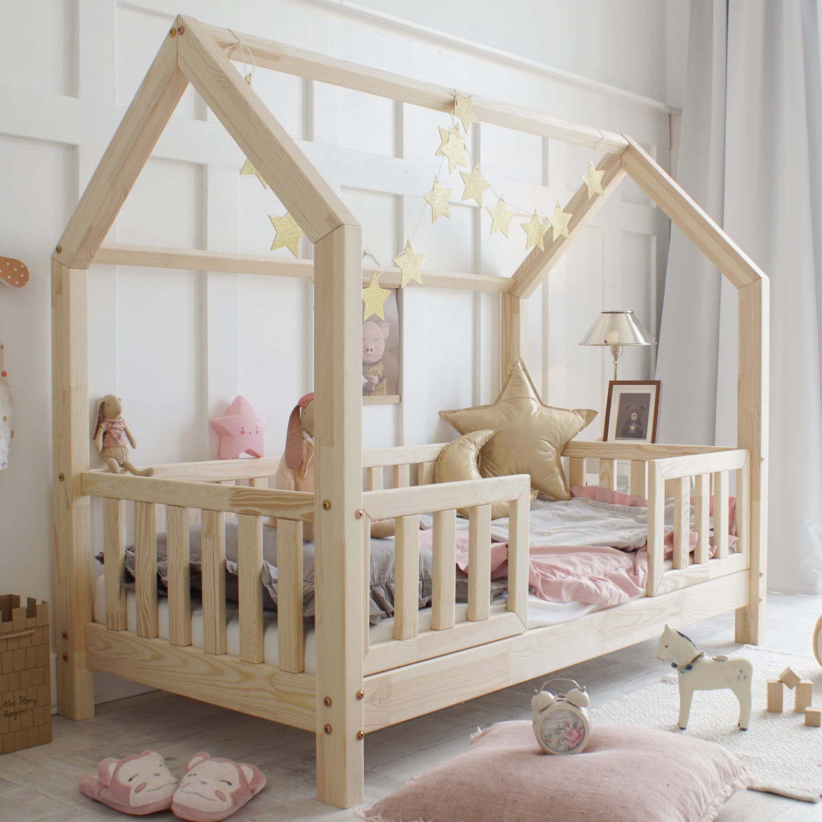 Design4kids Hausbett Nuvalo Pro - 190x90 Naturholz