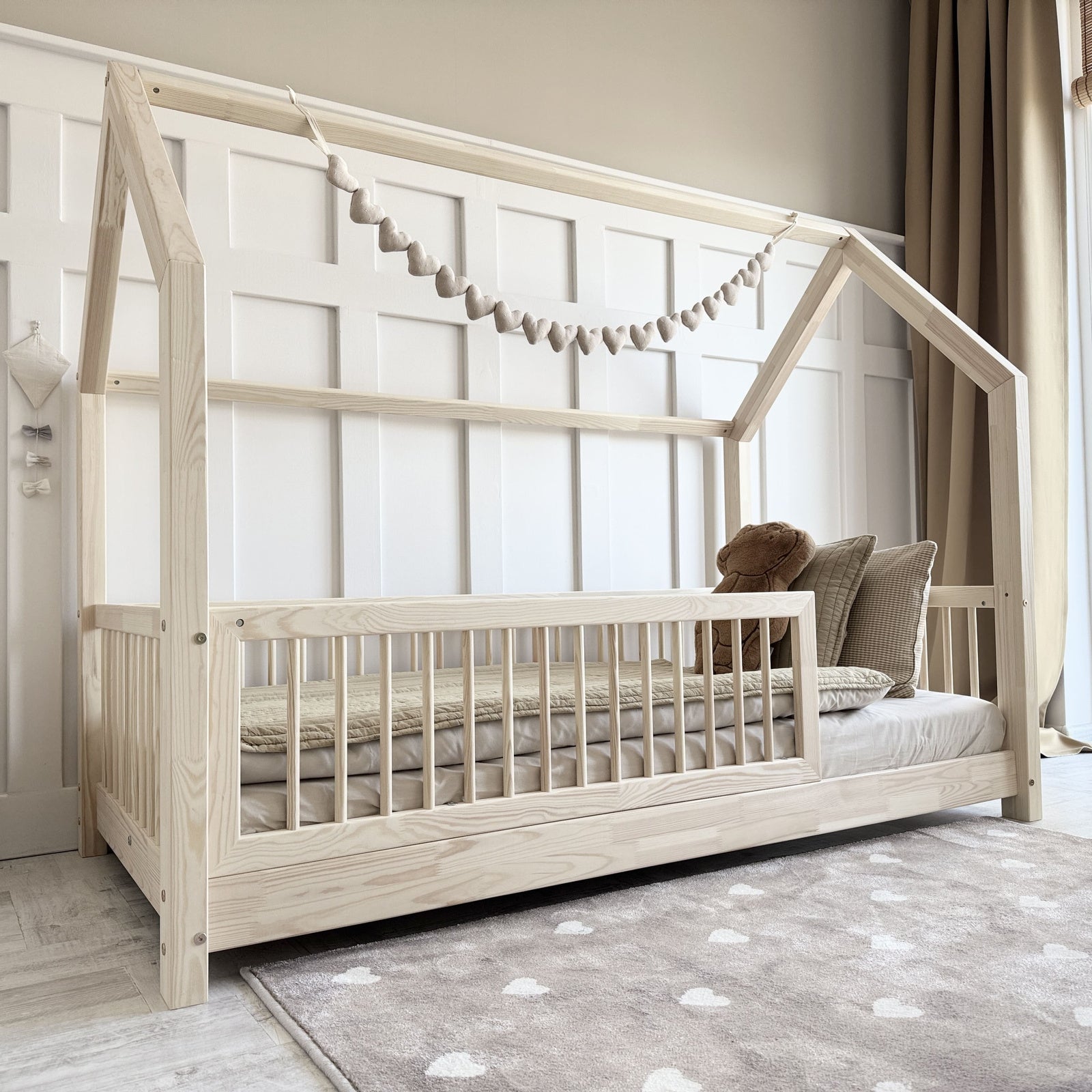 Design4Kids Hausbett Zefiro Komfort - 160x80 Naturholz