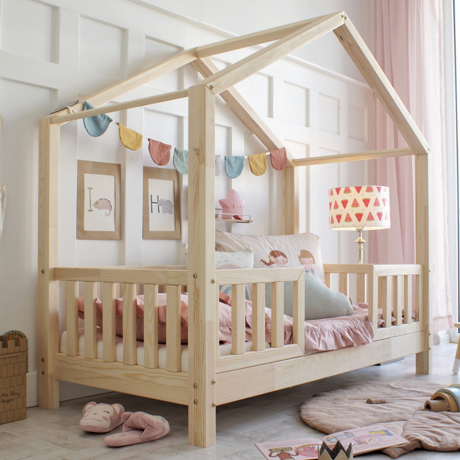 Design4kids Hausbett Marino Pro - 190x90 Naturholz