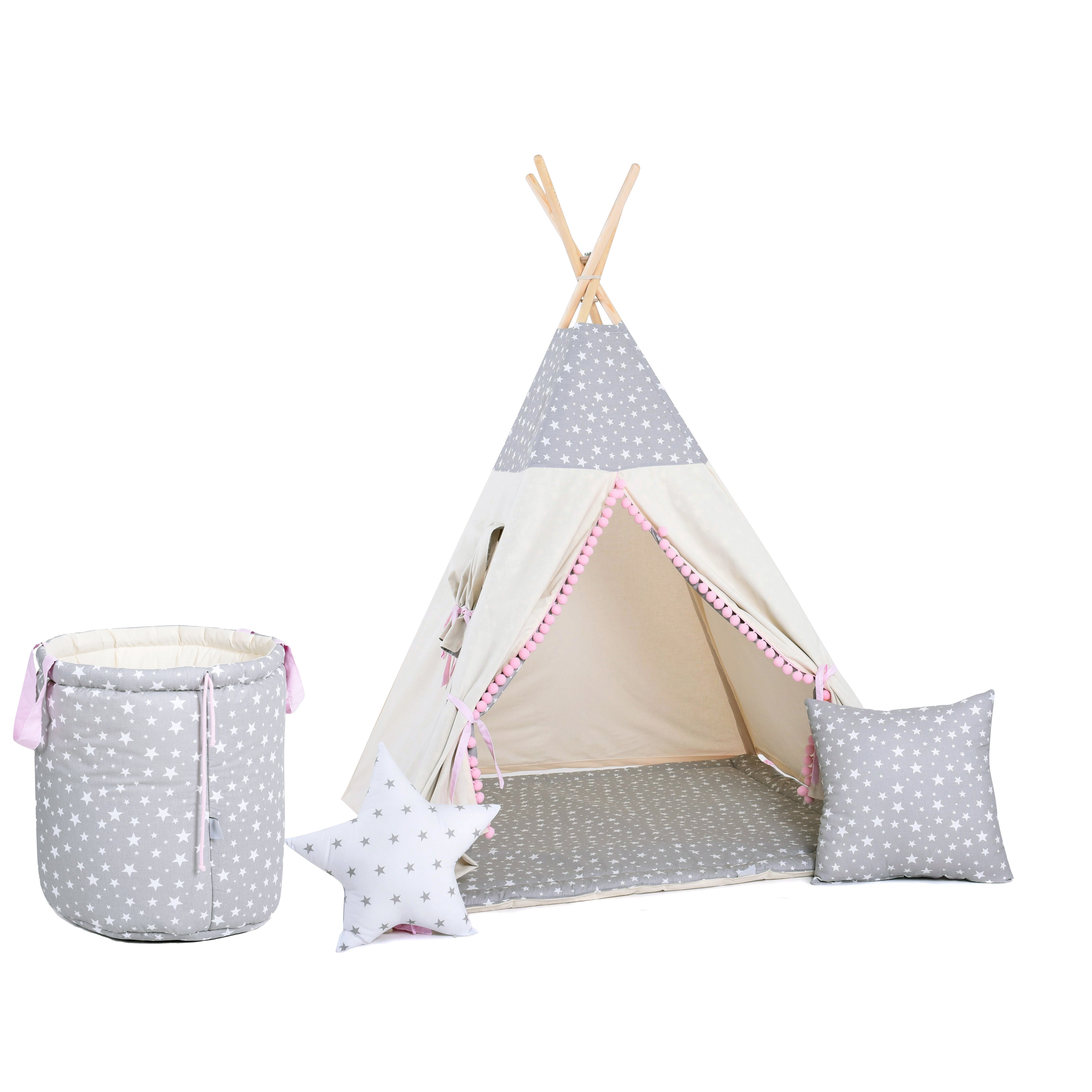 Design4Kids Tipi-Zelt L-Set Starry Pearl - creme