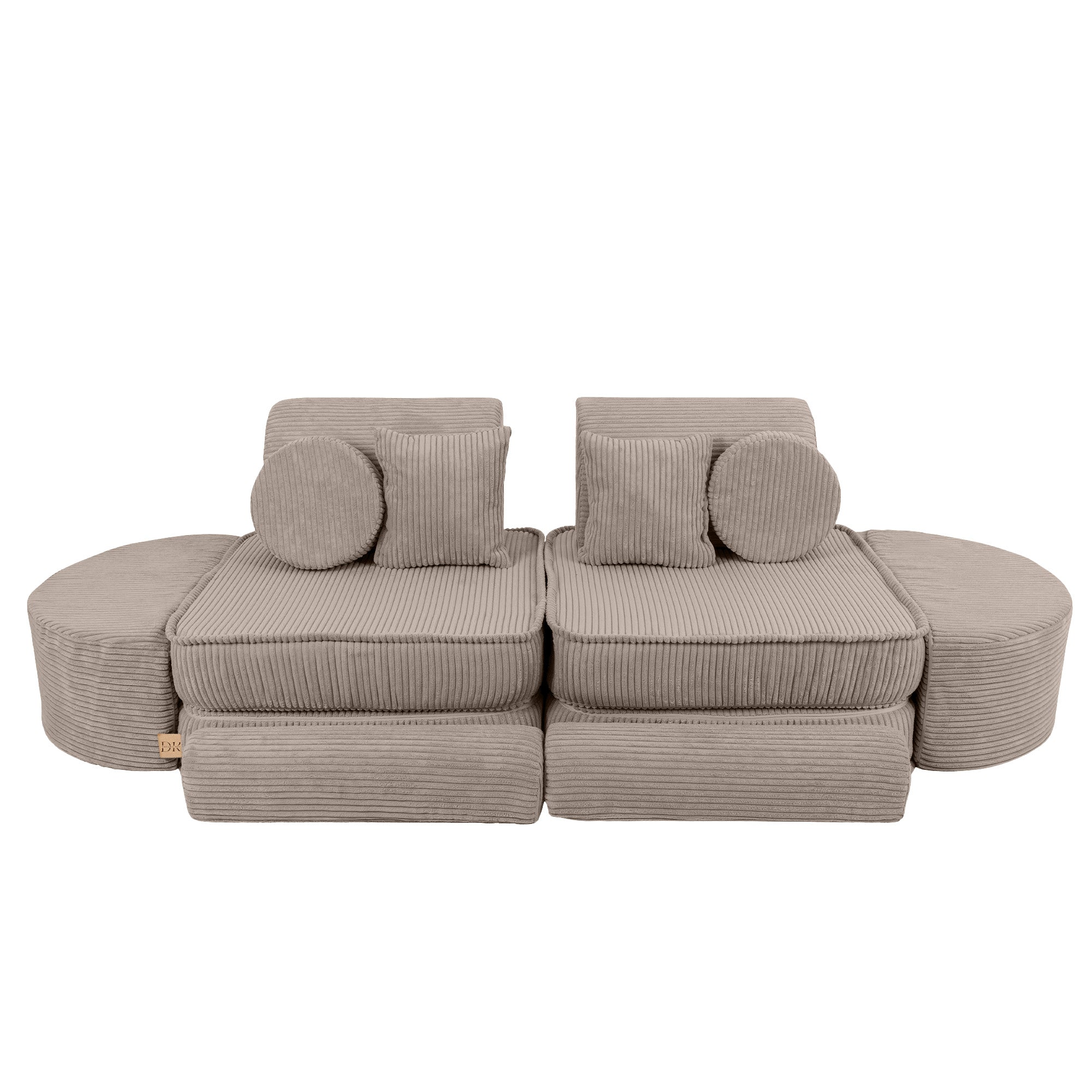 Design4Kids Mini Spielsofa Jewel Cord Max - hazelnut taupe