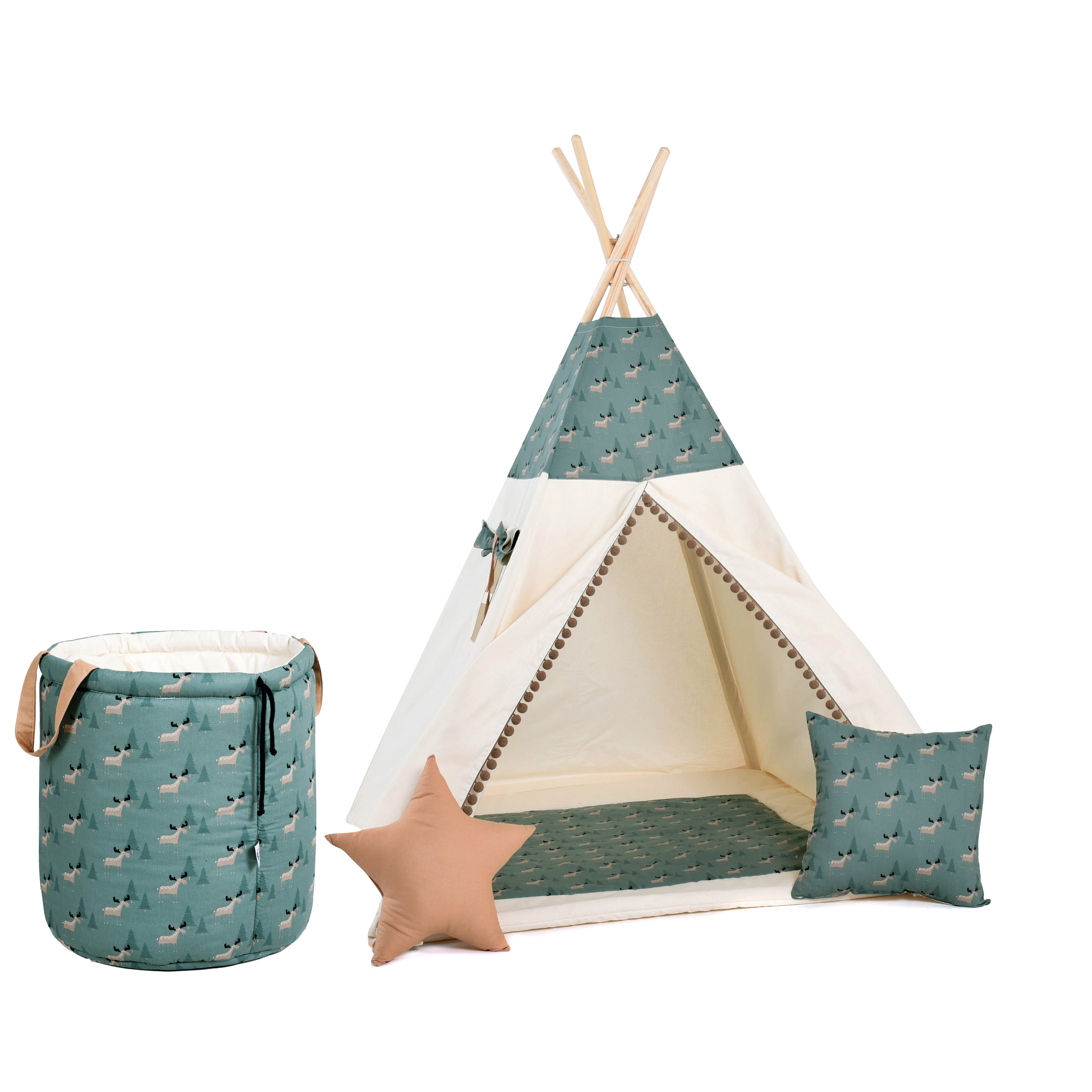 Design4Kids Tipi-Zelt L-Set Moose - beige