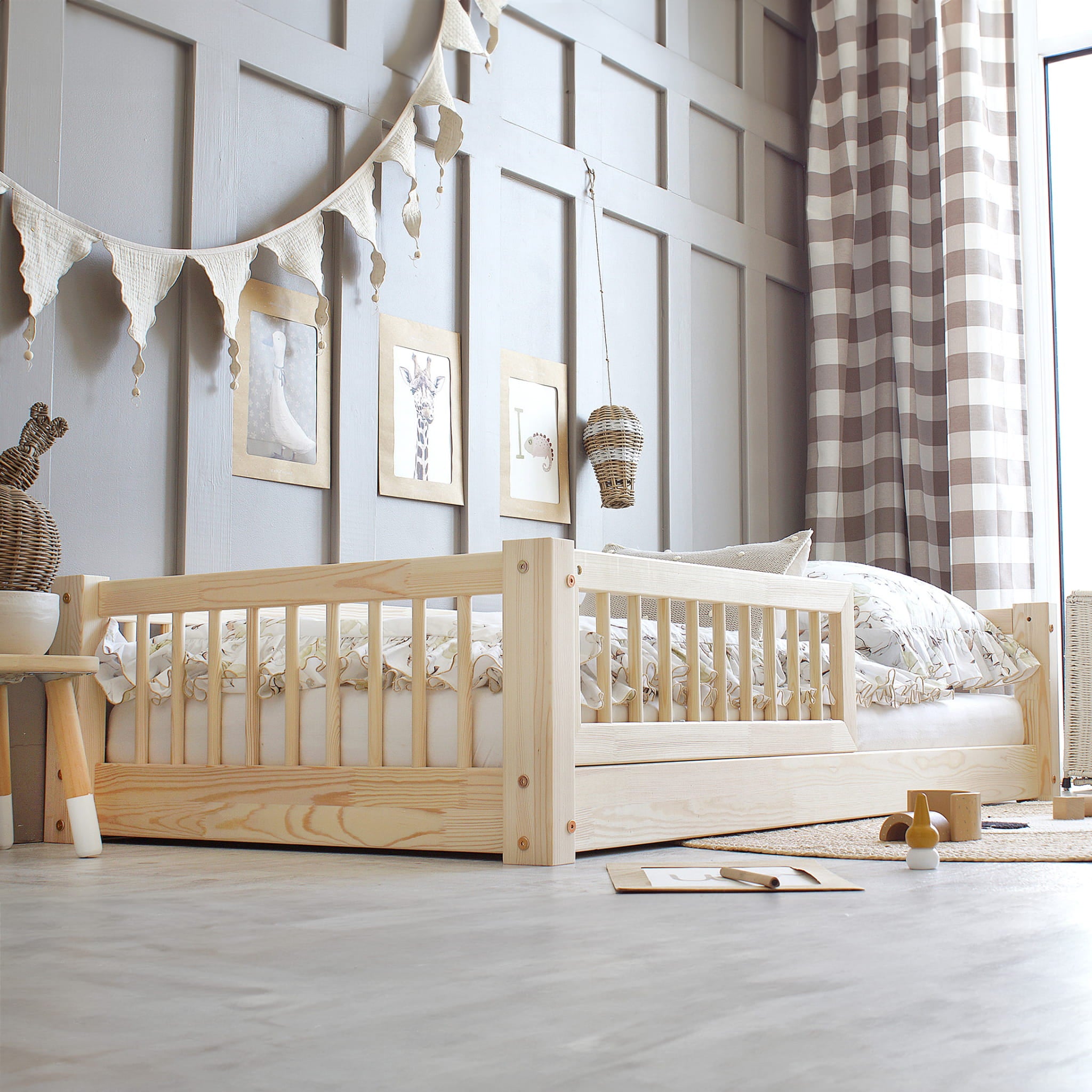 Design4kids Kinderbett Stellina Komfort - 190x90 Natur  (Füsse 1 cm)