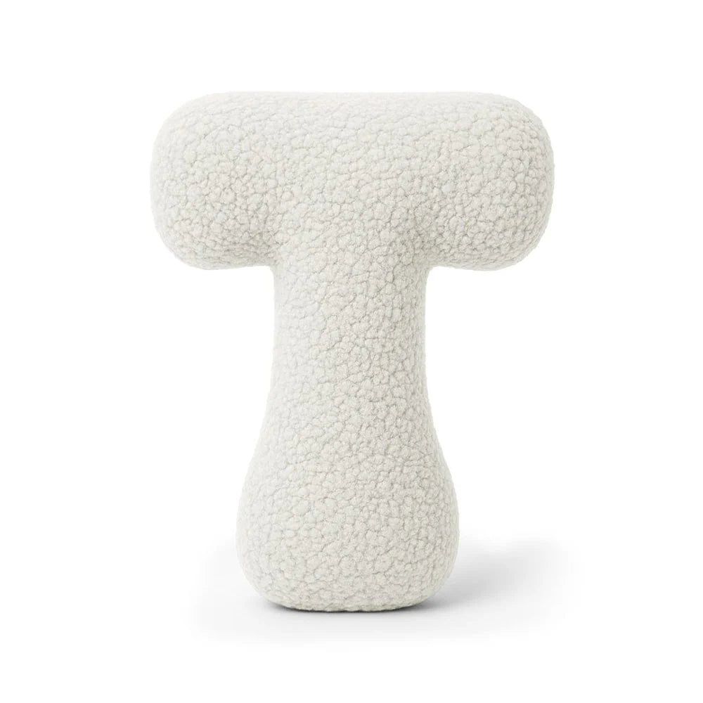 Design4Kids Buchstaben-Kissen Teddy - creme/weiß