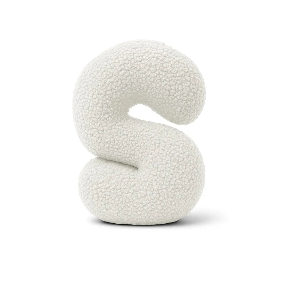Design4Kids Buchstaben-Kissen Teddy - creme/weiß