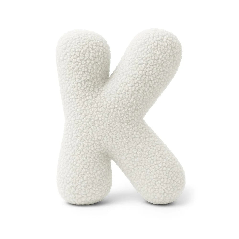 Design4Kids Buchstaben-Kissen Teddy - creme/weiß