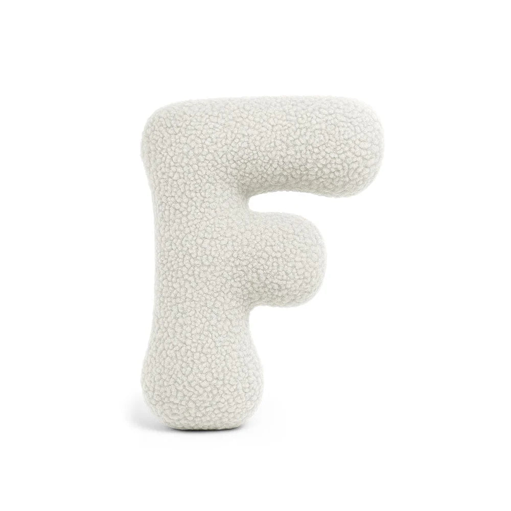 Design4Kids Buchstaben-Kissen Teddy - creme/weiß