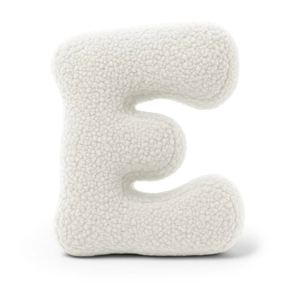 Design4Kids Buchstaben-Kissen Teddy - creme/weiß