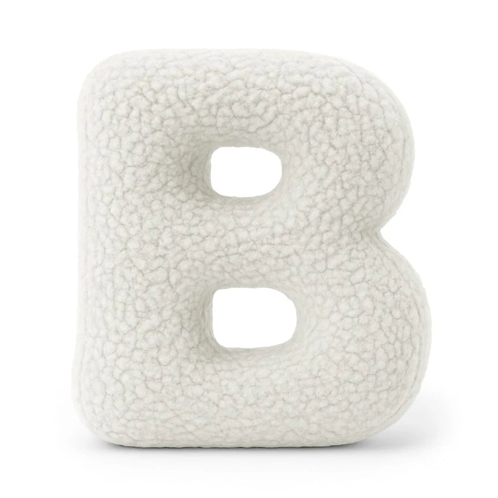 Design4Kids Buchstaben-Kissen Teddy - creme/weiß