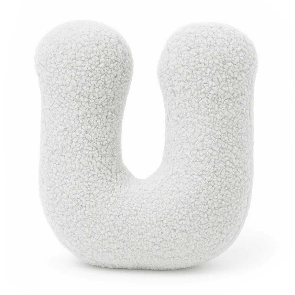 Design4Kids Buchstaben-Kissen Teddy - creme/weiß