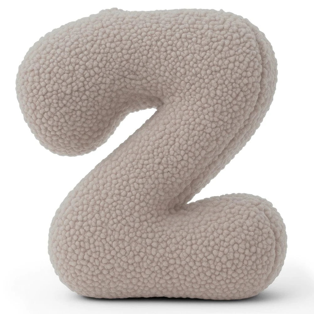Design4Kids Buchstaben-Kissen Teddy - taupe