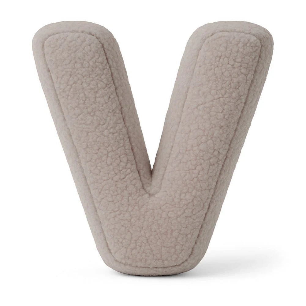 Design4Kids Buchstaben-Kissen Teddy - taupe