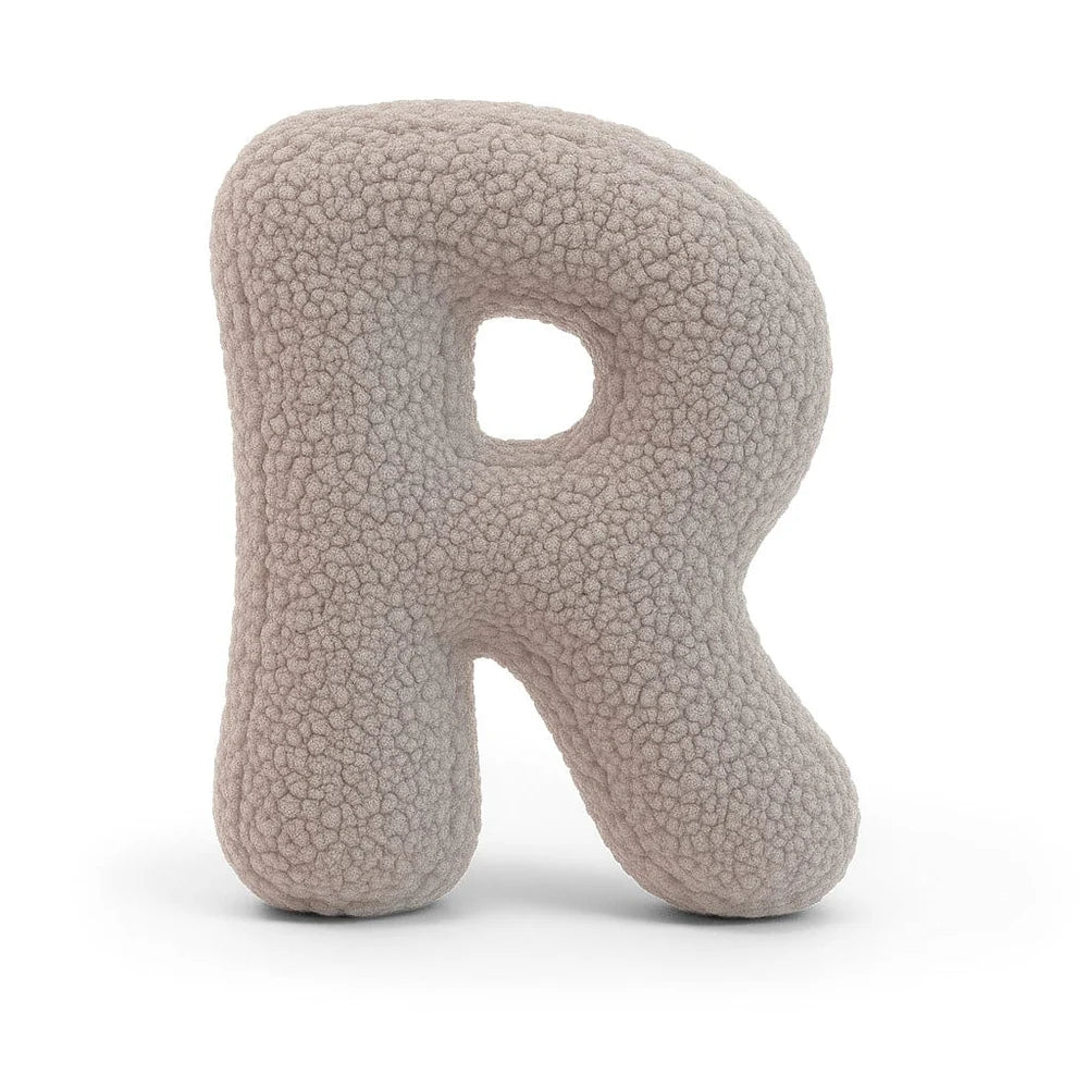 Design4Kids Buchstaben-Kissen Teddy - taupe