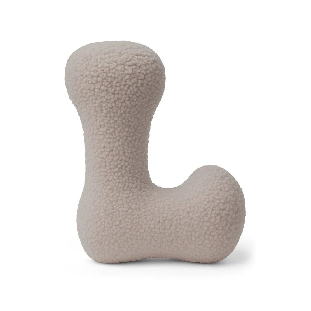Design4Kids Buchstaben-Kissen Teddy - taupe