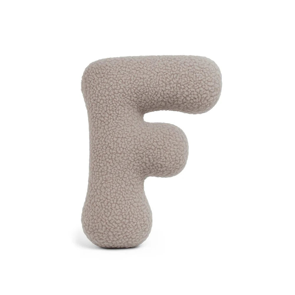 Design4Kids Buchstaben-Kissen Teddy - taupe