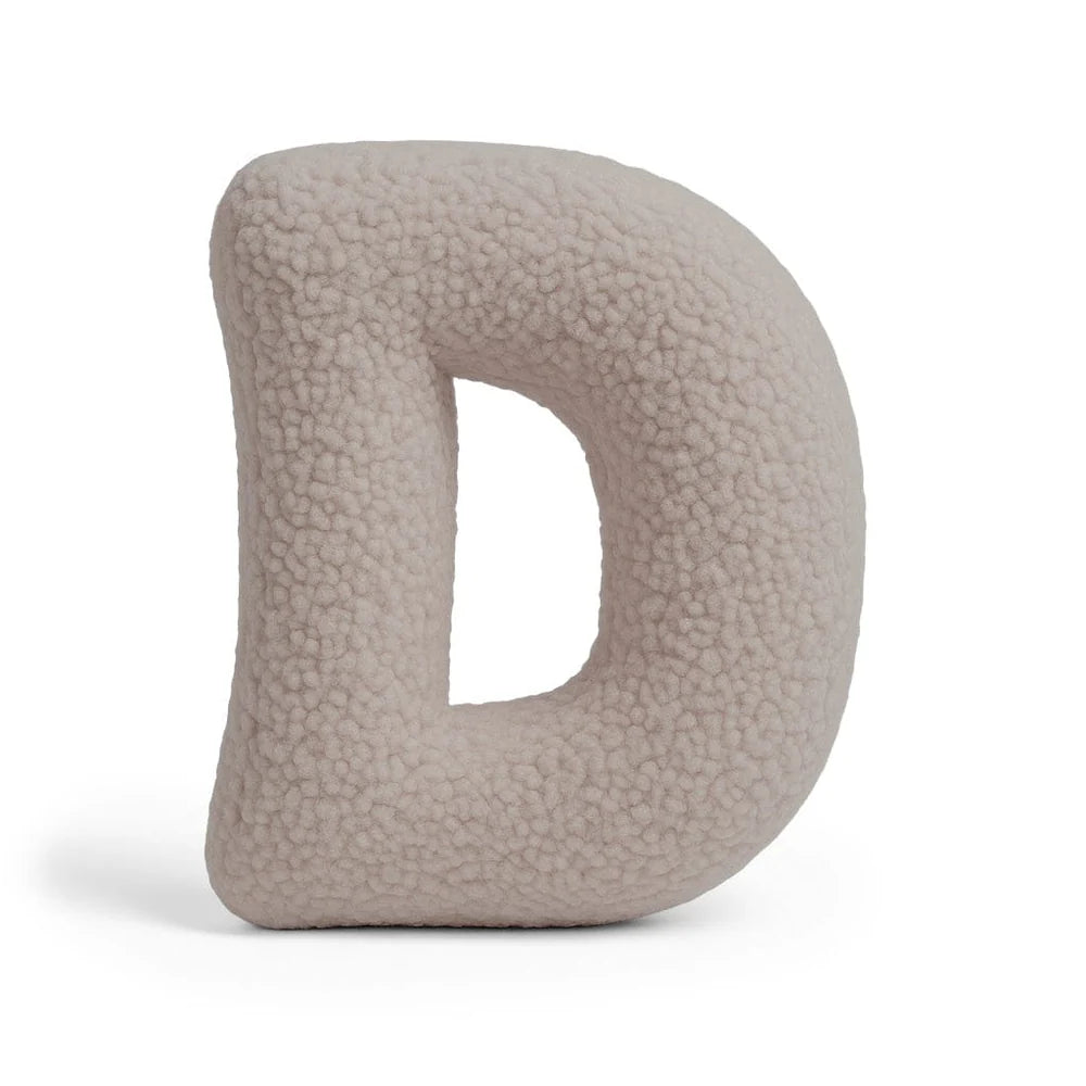 Design4Kids Buchstaben-Kissen Teddy - taupe