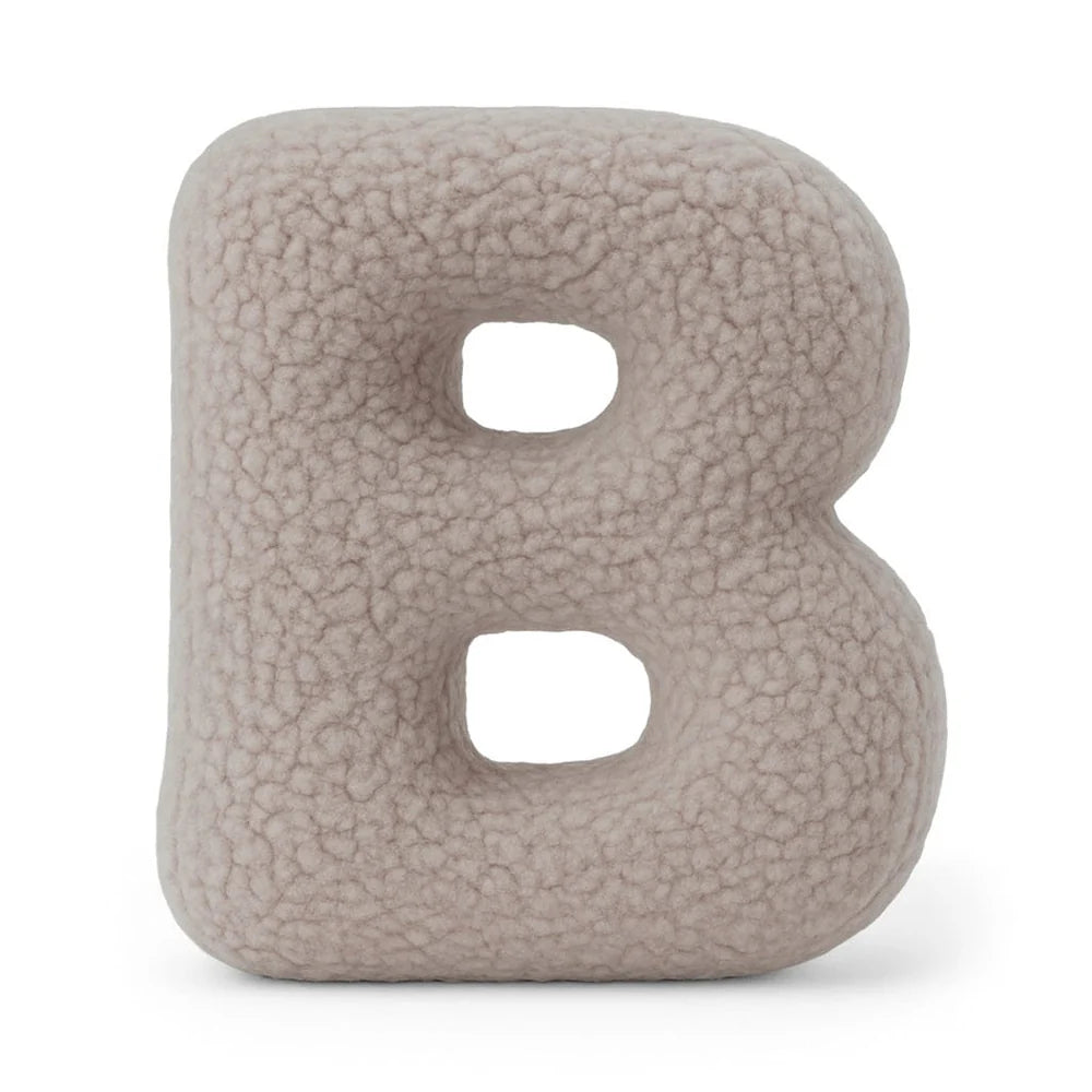 Design4Kids Buchstaben-Kissen Teddy - taupe
