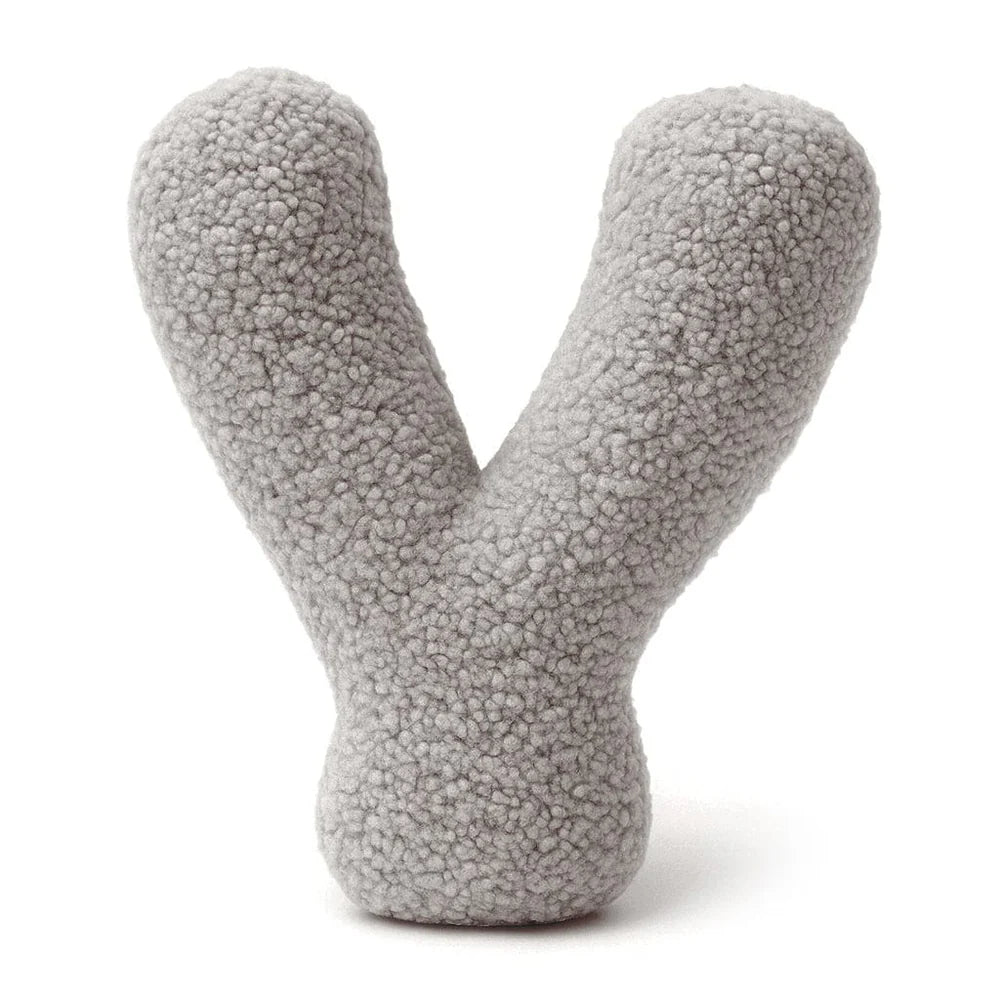 Design4Kids Buchstaben-Kissen Teddy - taupe